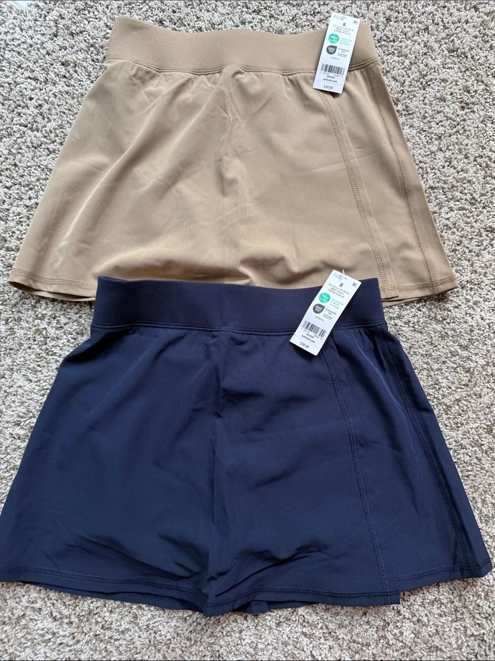 2 - NWT OshKosh B'gosh Active Skort Duo in Navy and Tan size 8